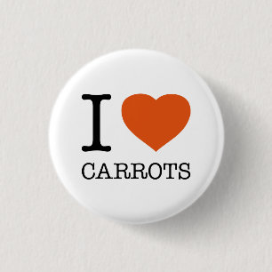 I LOVE CARROTS BUTTON