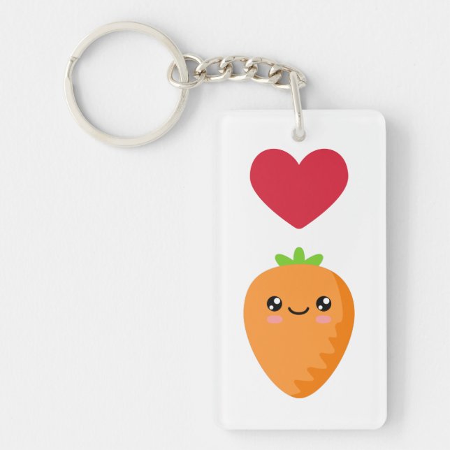 I love Carrots Keychain (Front)