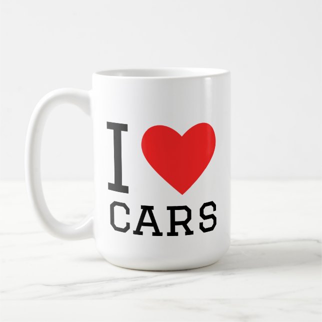 I love cars coffee mug (Left)