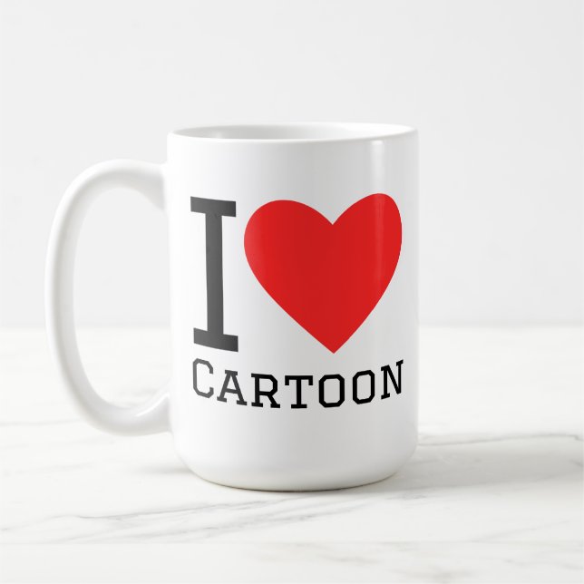 I love cartoon coffee mug (Left)