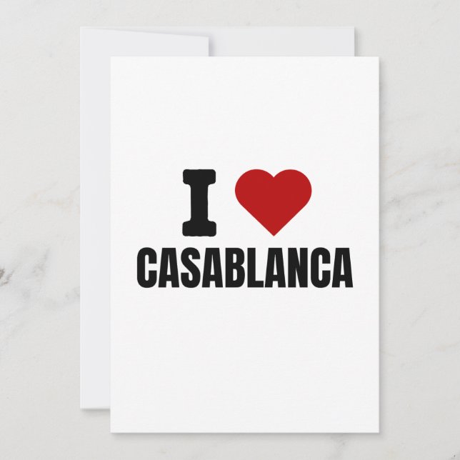 I love casablanca - I heart casablanca morocco Invitation (Front)