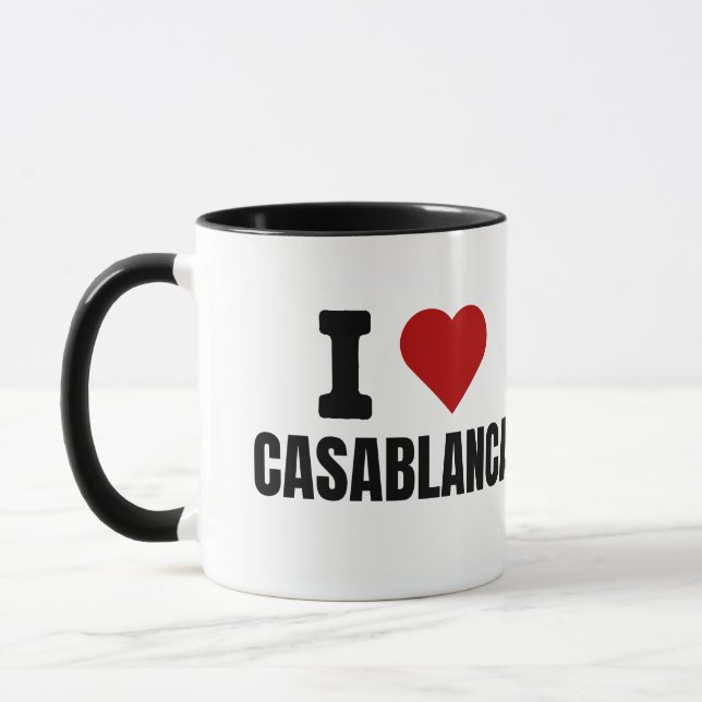 I love casablanca - I heart casablanca morocco Mug (Left)