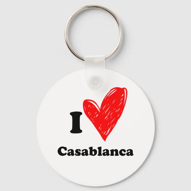 I love Casablanca Keychain (Front)