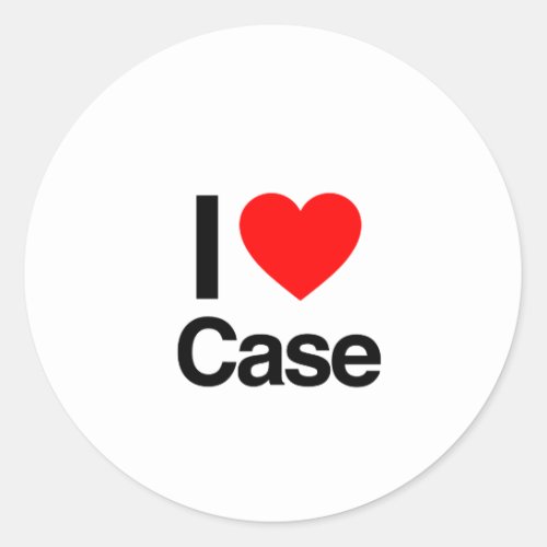 i love case classic round sticker