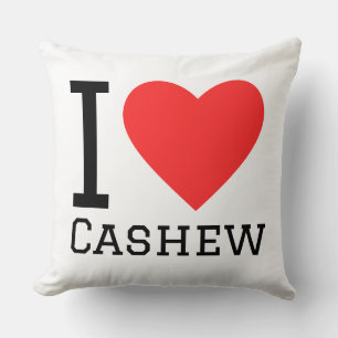 I love cashew throw pillow