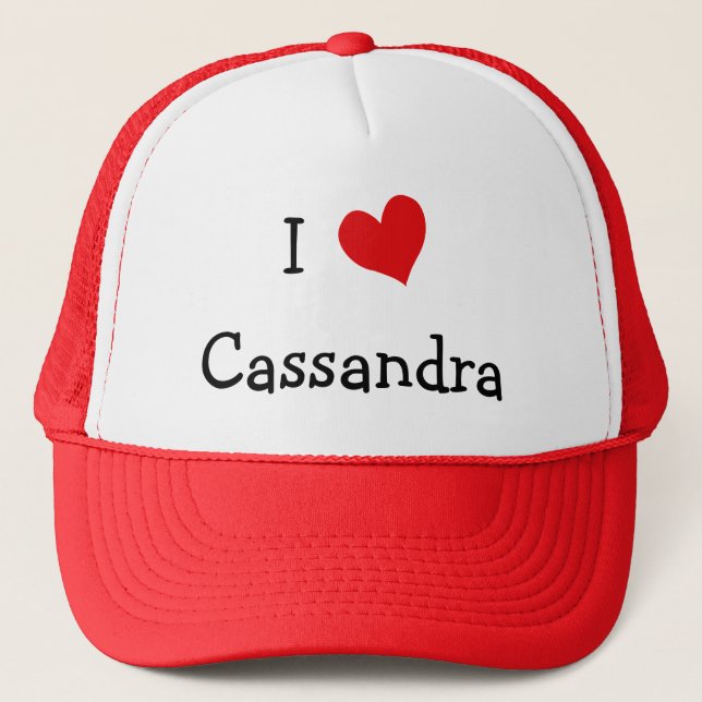 I Love Cassandra Trucker Hat (Front)