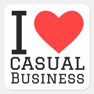 I love casual business  square sticker