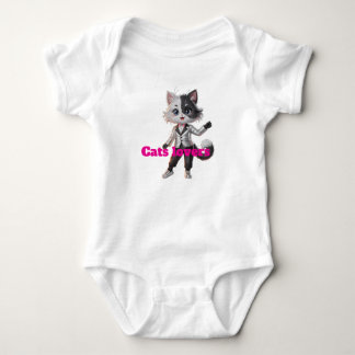 I love cat baby bodysuit