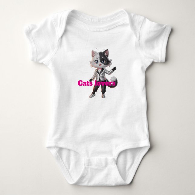 I love cat baby bodysuit (Front)