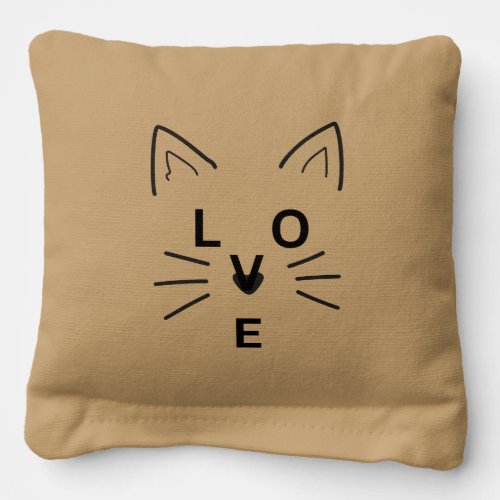 I Love Cat Cute Meow Meow  Cornhole Bags