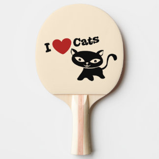 I Love Cat Ping Pong Paddle