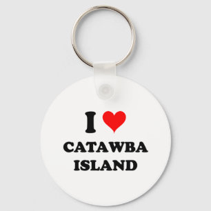 I Love Catawba Island Keychain