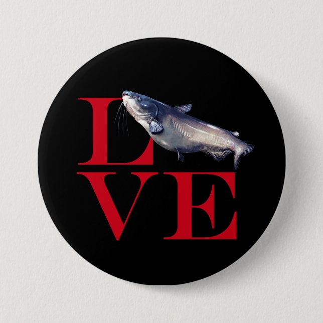 I Love Catfish Button (Front)