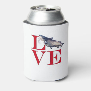 I Love Catfish Can Cooler