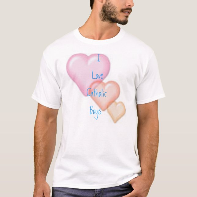 I love Catholic Boys T-Shirt (Front)