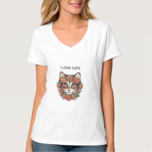 I LOVE CATS AMAZING ART   CATS LOVERS DESIGN  T-Shirt