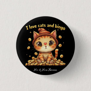  I Love Cats and Bingo Perfect Combo Bingo Love Button