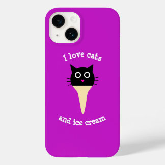 I love cats and ice cream Case-Mate iPhone case