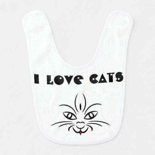 I LOVE CATS_BABY BIB