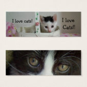 I love Cats Bookmark! (Front & Back)