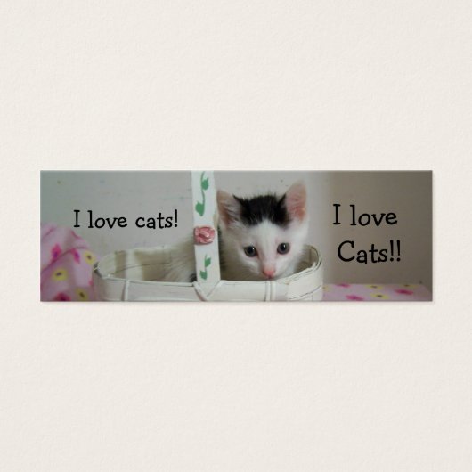 I love Cats Bookmark! (Front)