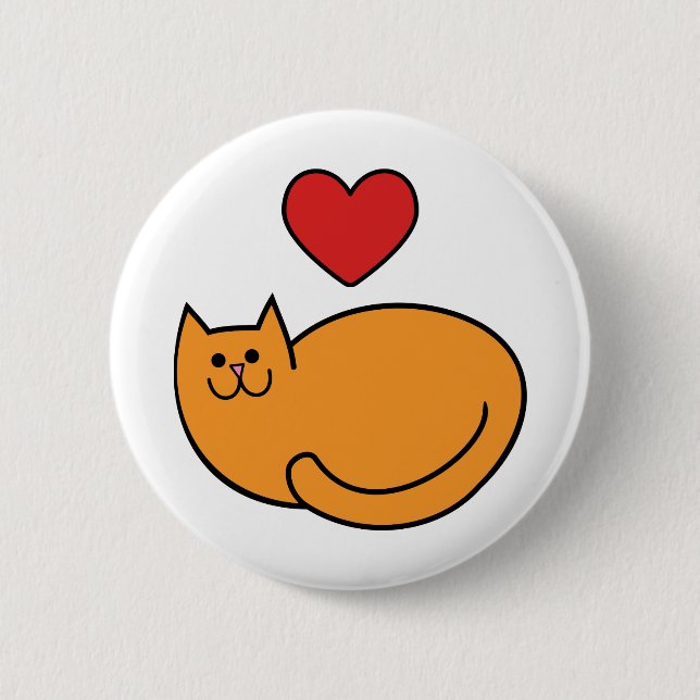 I love cats button (Front)