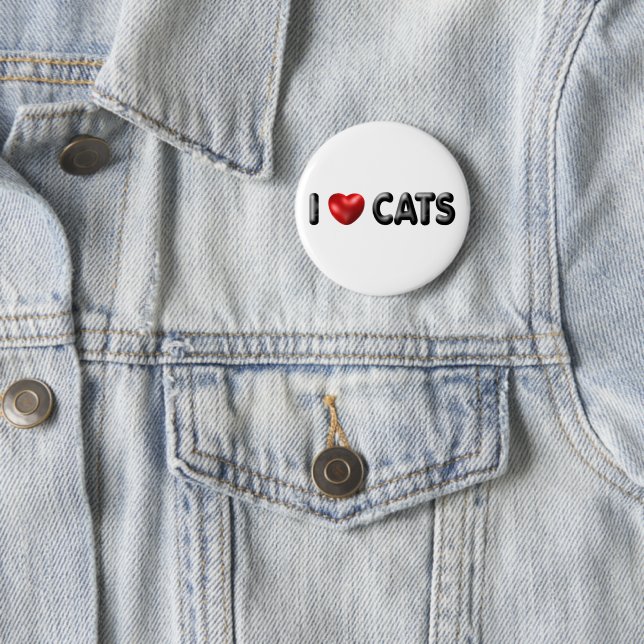 I love Cats Button (In Situ)