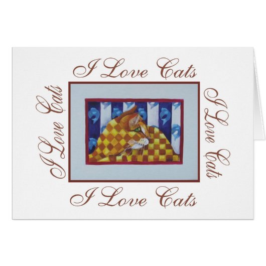 i love cats cards (Front Horizontal)