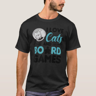 I love cats cat cats board game board games 2 T-Shirt