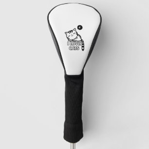I love cats - Cat design Golf Head Cover