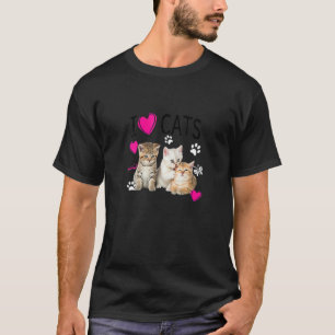 I Love Cats Cat  Ee I Love Kittens T-Shirt