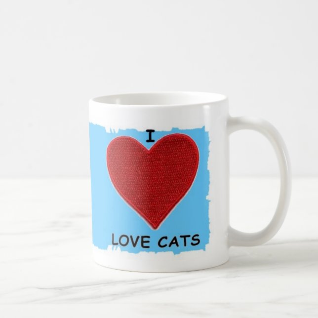 I LOVE CATS COFFEE MUG (Right)
