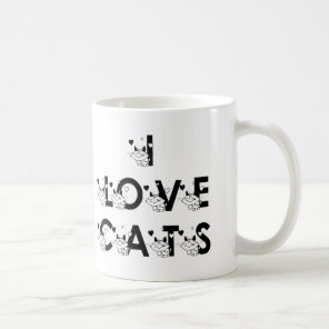 I Love Cats Coffee Mug