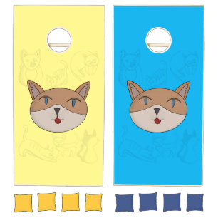 I love cats cornhole set