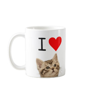 I Love Cats Custom Photo Mug
