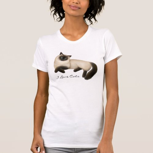 I Love Cats Customizable Scoop Neck Shirt
