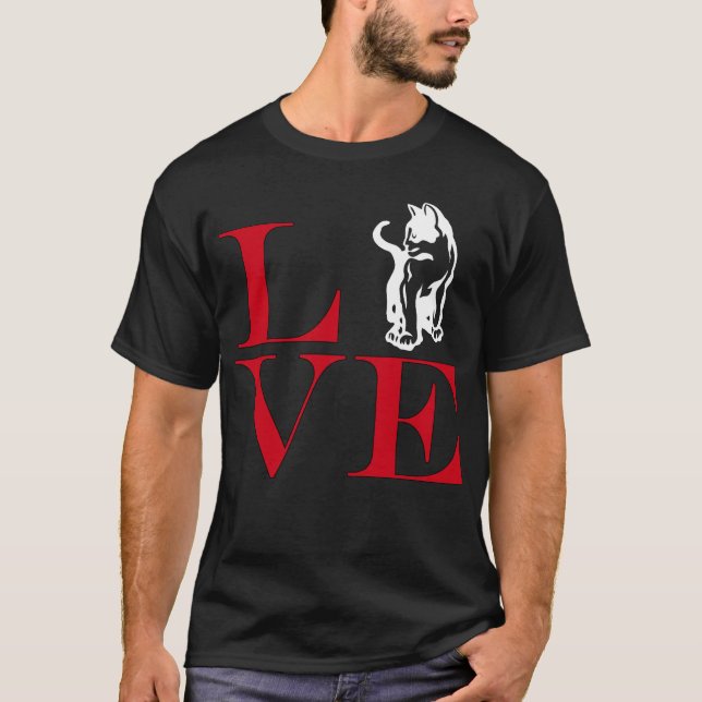 I Love Cats - Dark Colored Tee (Front)