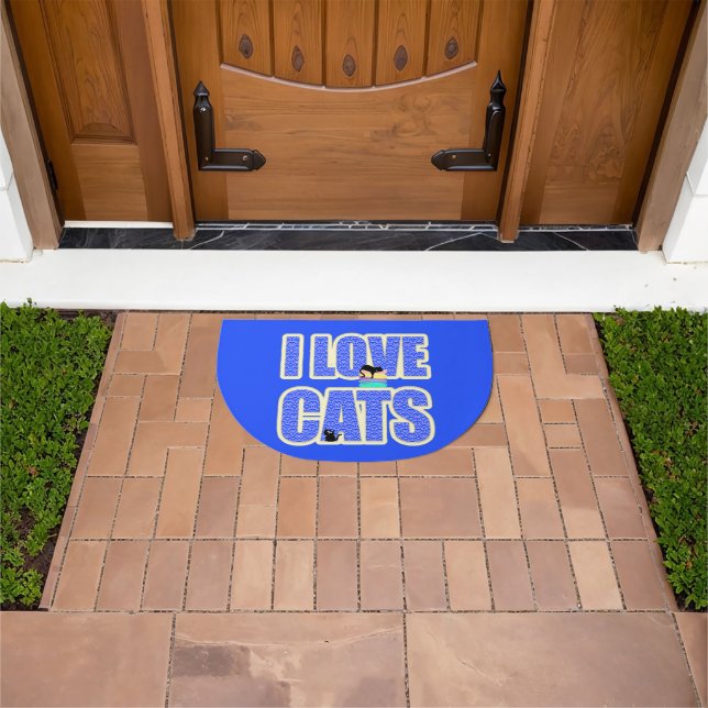 I love cats doormat (Outdoor)