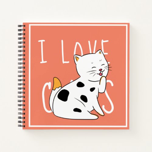 I Love Cats Drawing Notebook