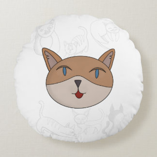 I love cats duvet cover round pillow