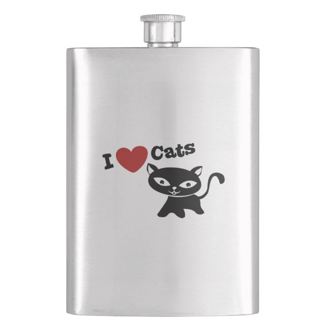 I love cats flask (Front)
