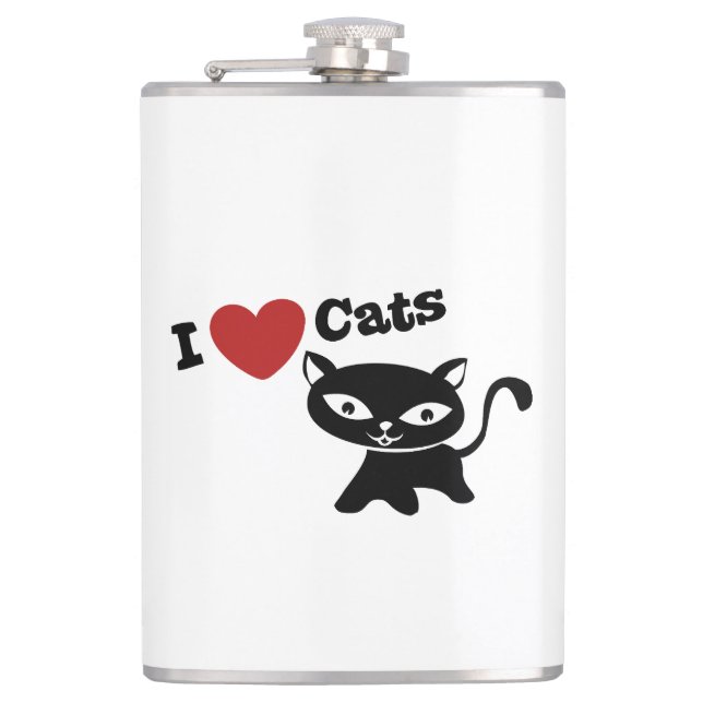 I love cats flask (Front)