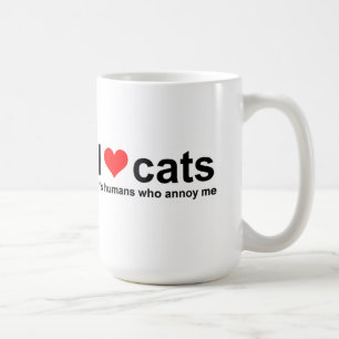 I love cats, it's humans who annoy me Mug