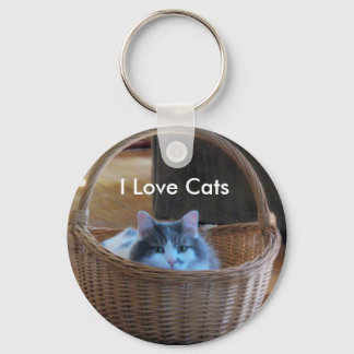 I Love Cats Keychain