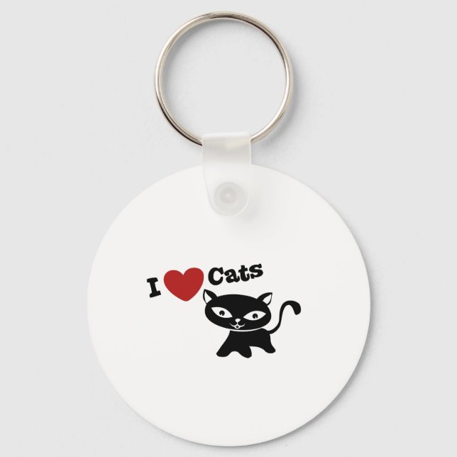 I love cats keychain (Front)
