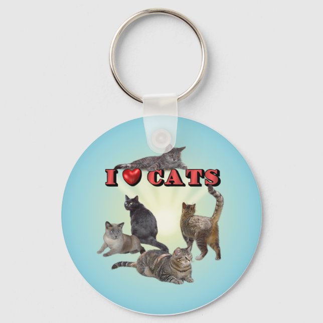 I love Cats Keychain (Front)