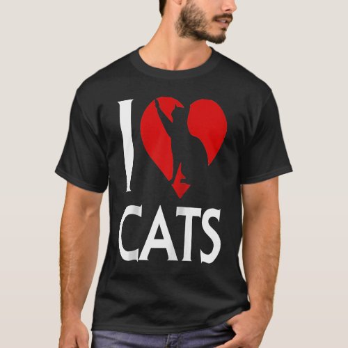 I love Cats Kitten World Cat Day Maine Tomcat Kitt T_Shirt