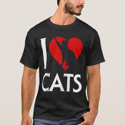 I love Cats Kitten World Cat Day Maine Tomcat Kitt T_Shirt