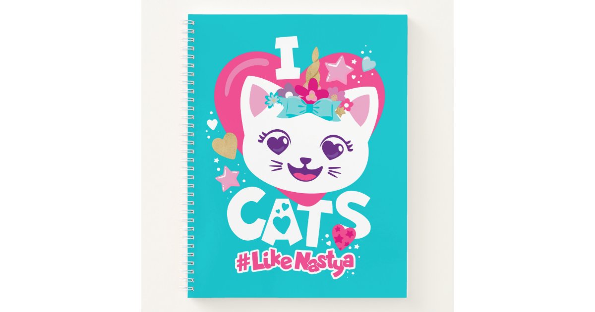 I Love Cats Like Nastya Notebook Zazzle