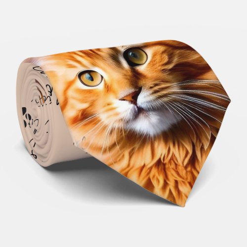  I love Cats Orange Tabby Cat Neck Tie